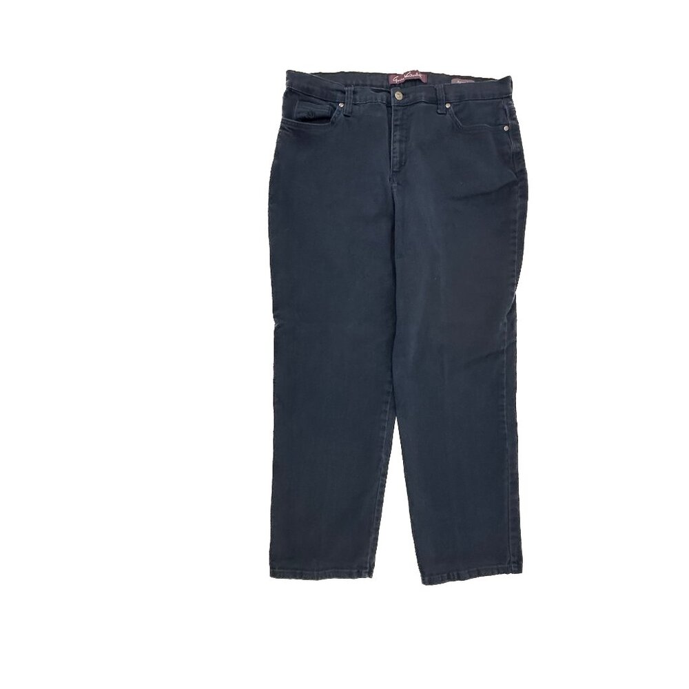 Gloria Vanderbilt Amanda Straight Leg Women's size 16P Dark Wash Blue Denim Jean